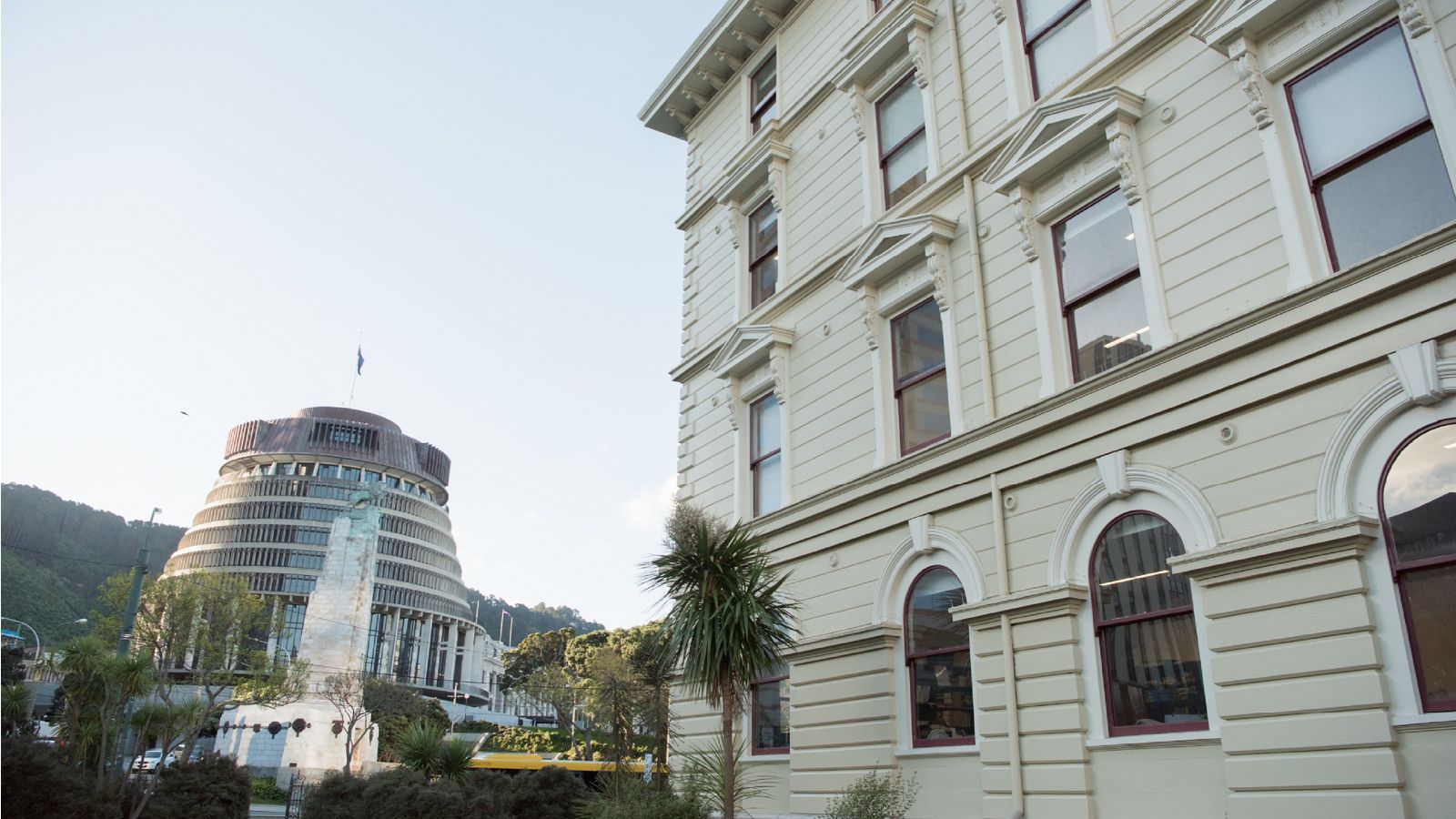 The Law School with the Beehive in the background