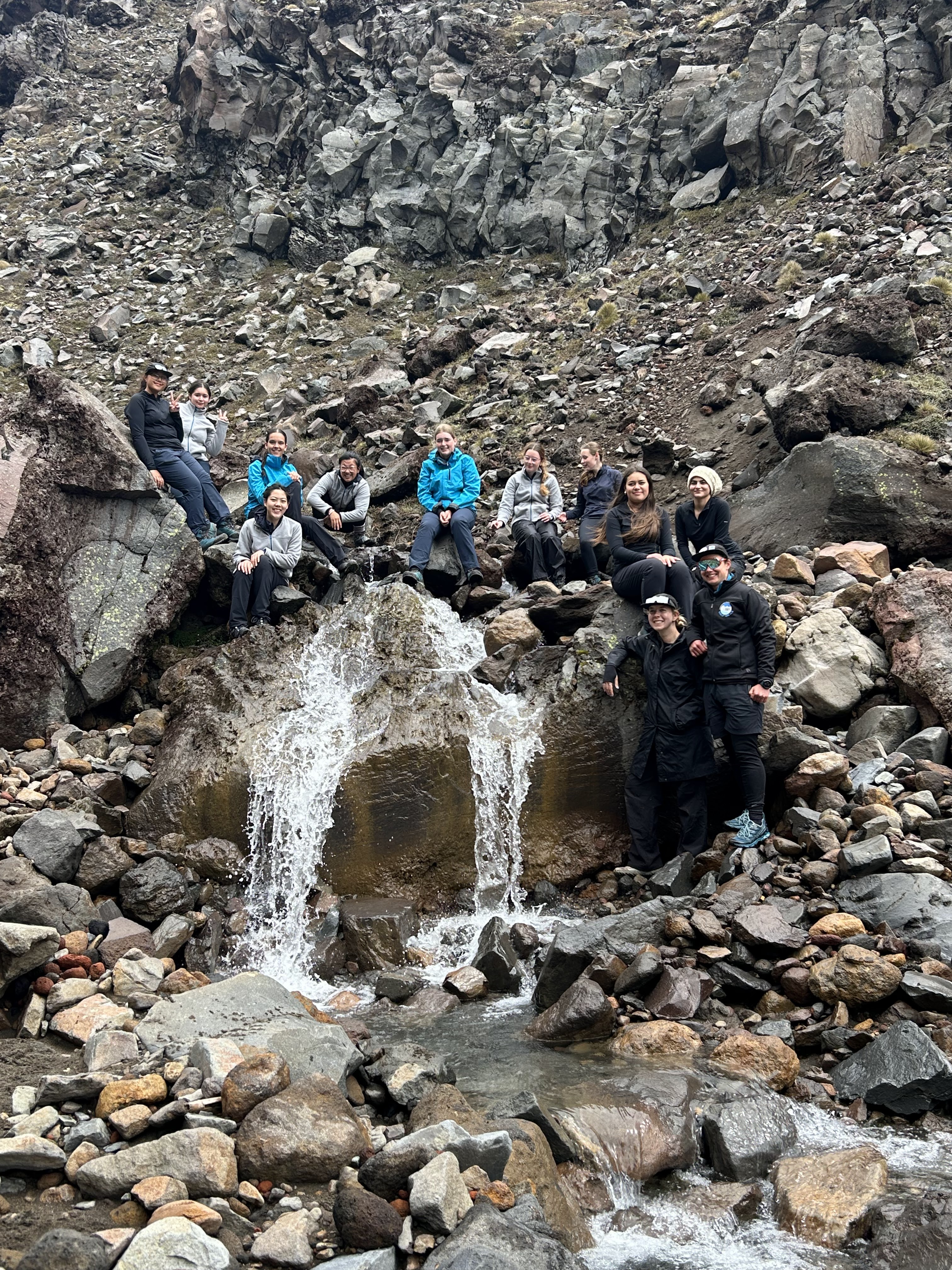 The Girls* on Ice team on Mt Ruapehu, January 2026. Photo by Maria O'Toole