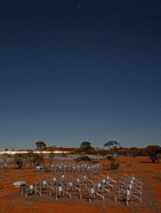 Murchison Widefield Array radio telescope field by moonlight