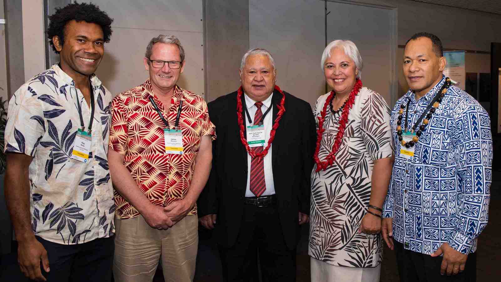 Organisers of the Pacific Climate Change Conference with the Samoan Prime Minister