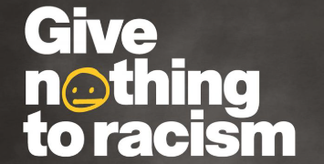 Image of give nothing to racism logo