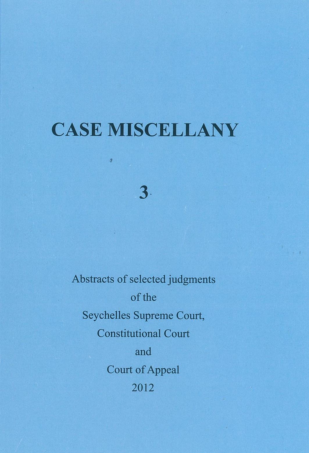 Case-Miscellany