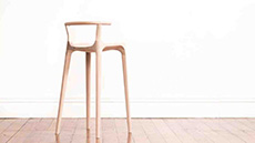 A slender chair design by design student Oscar Pipson