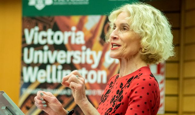 Professor Martha Nussbaum giving the Faculty of Law's annual Borrin lecture.