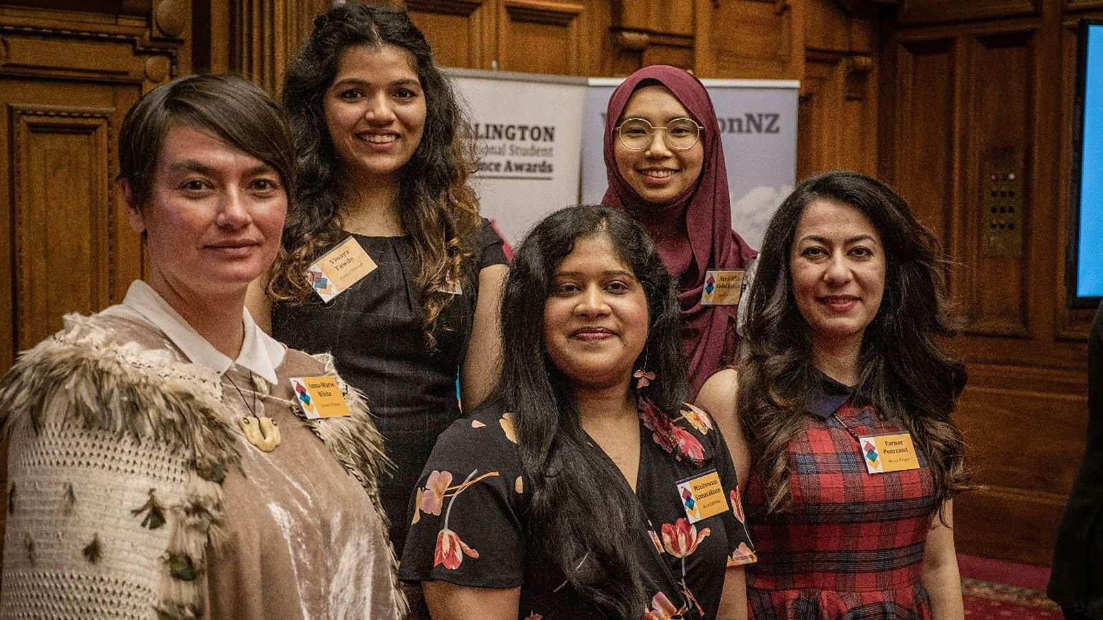 Five Victoria University of Wellington students honoured at the Wellington International Student Excellence Awards.