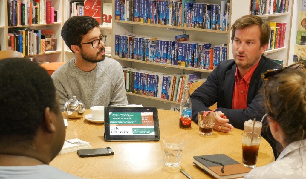 Yuri Cerqueira dos Anjos and Amaury da Cunha at Cafe Litteraire session at Vic Books and Cafe.