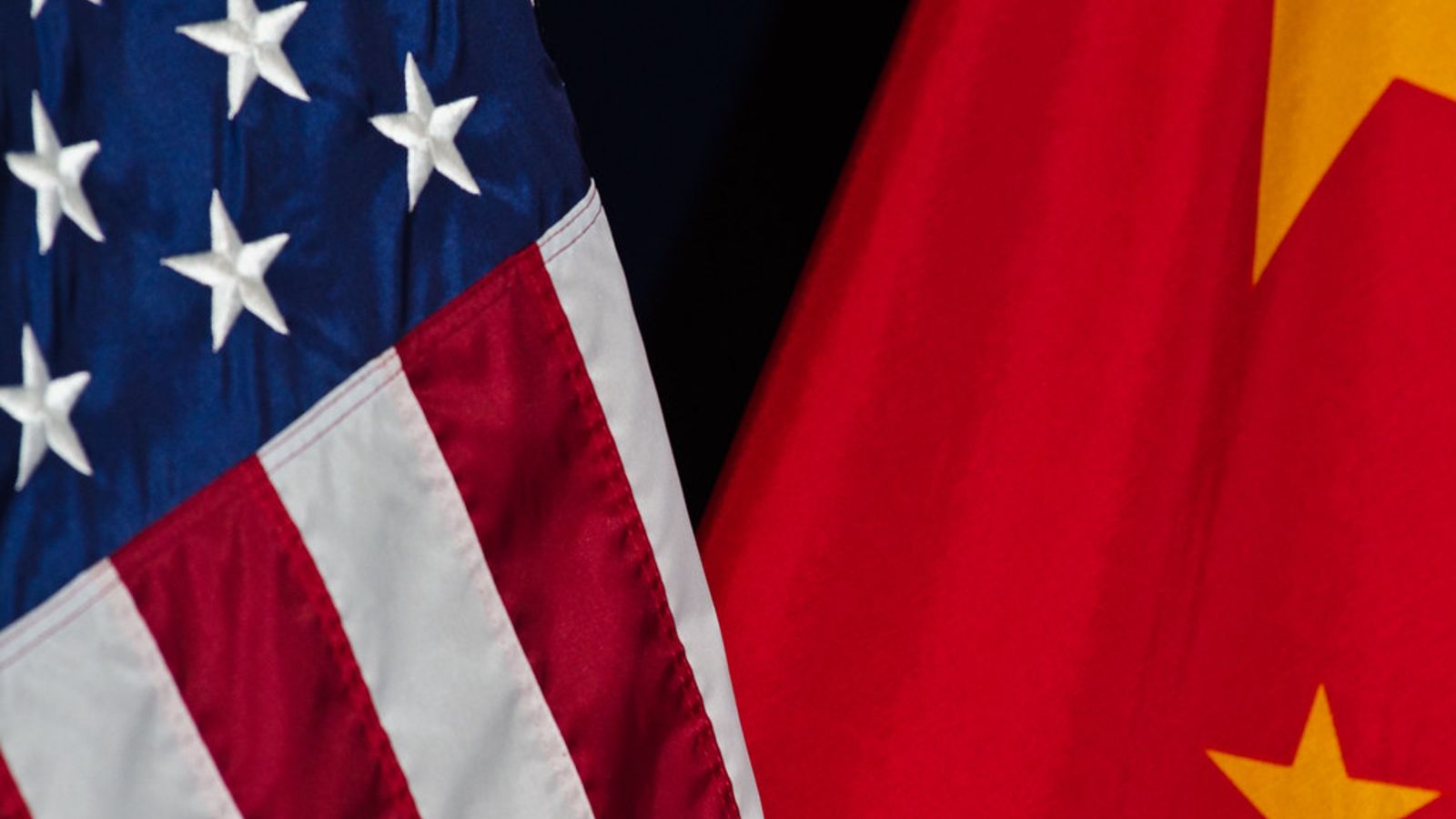 USA and China Flag side by side
