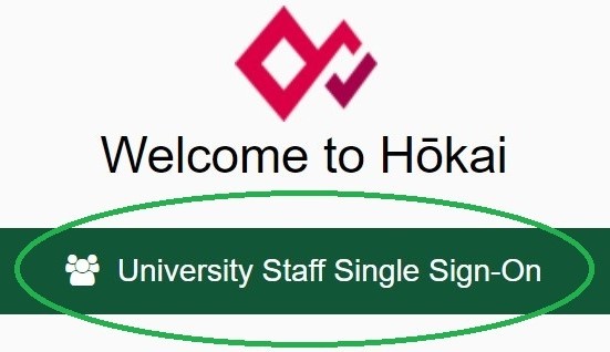 Screenshot of the single sign on button on the Hōkai login screen