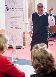 PhD student Fahimi Md Ali presenting at three minute thesis competition final