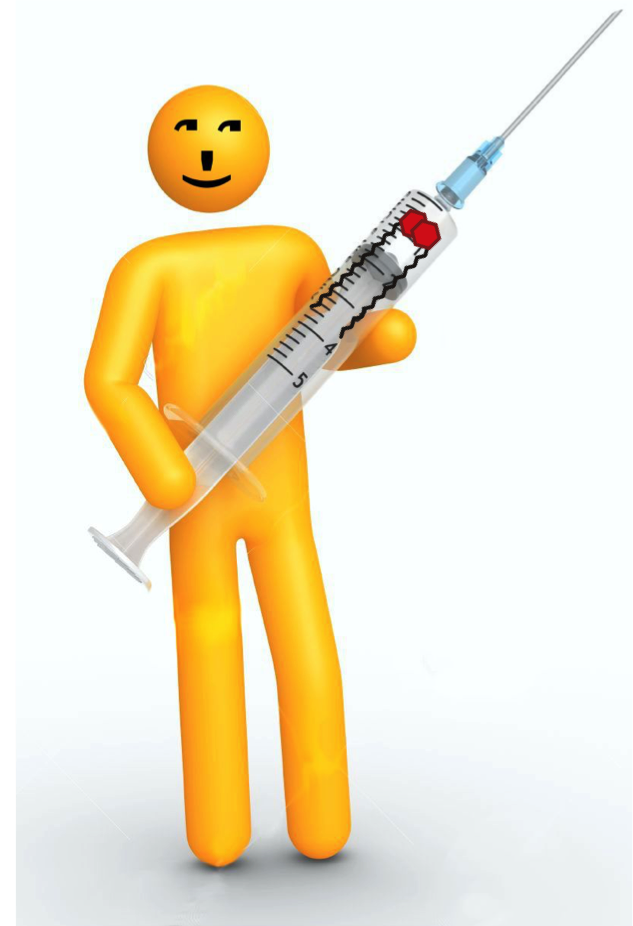 Man with needle Man with needle