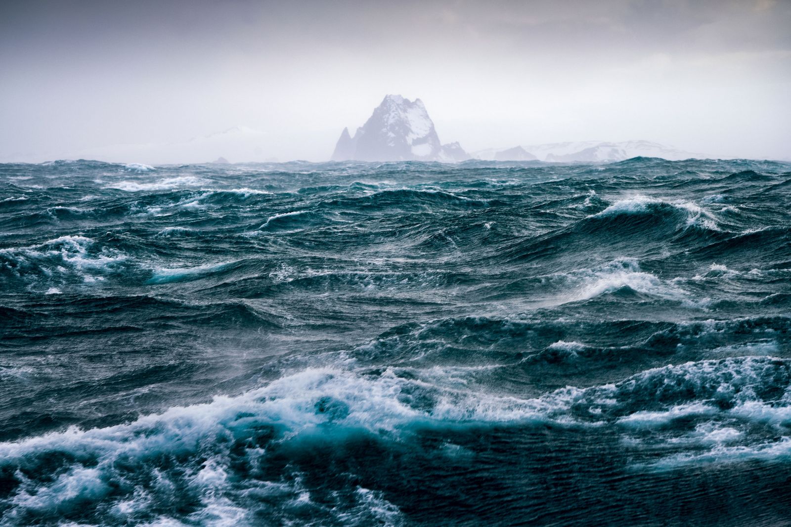 Stormy Antarctic sea