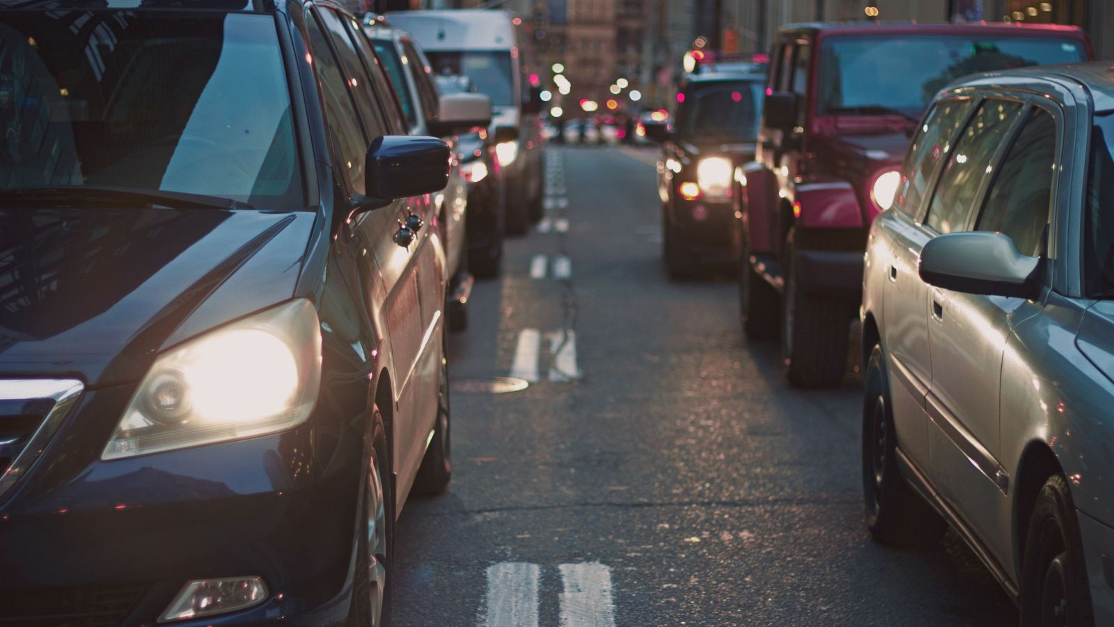 several cars in traffic