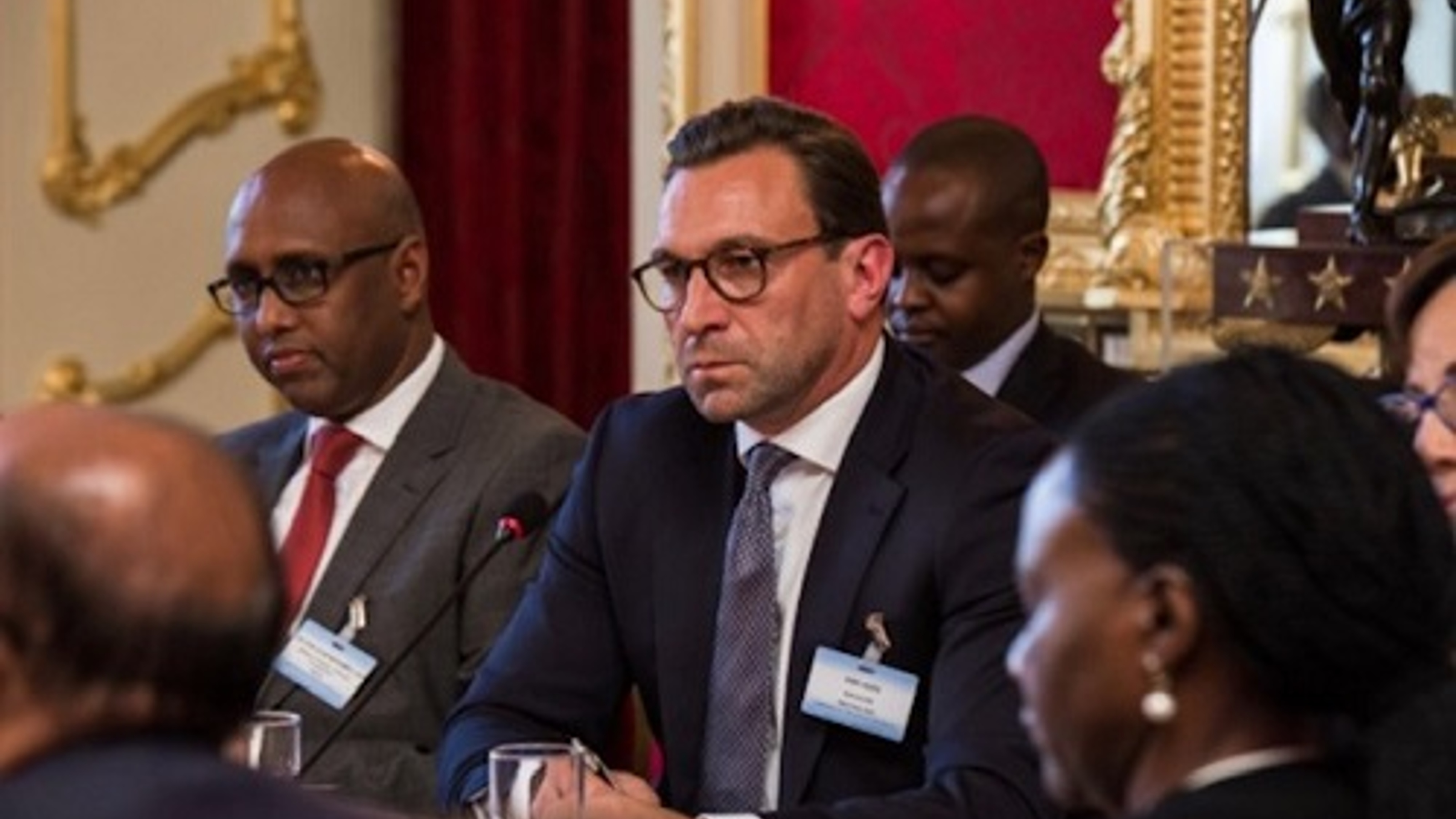 Kirk Hope co-chairing a session at the Commonwealth Trade Ministers meeting in London, 2017.