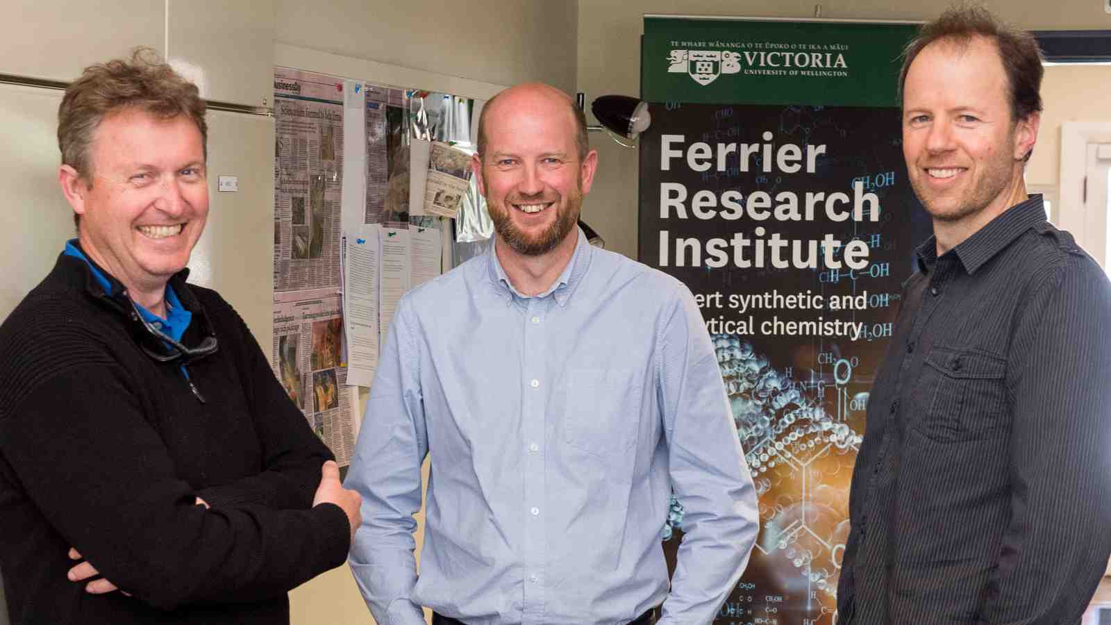 From left, Professor Gary Evans, Dr Phillip Rendle and Professor Bradley Williams.
