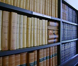 Books in the Law School's Socrates room