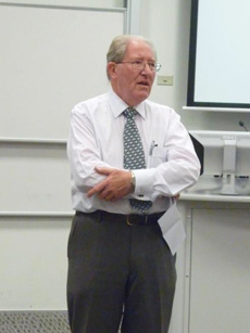 Prof. Halton at the launch of his new book