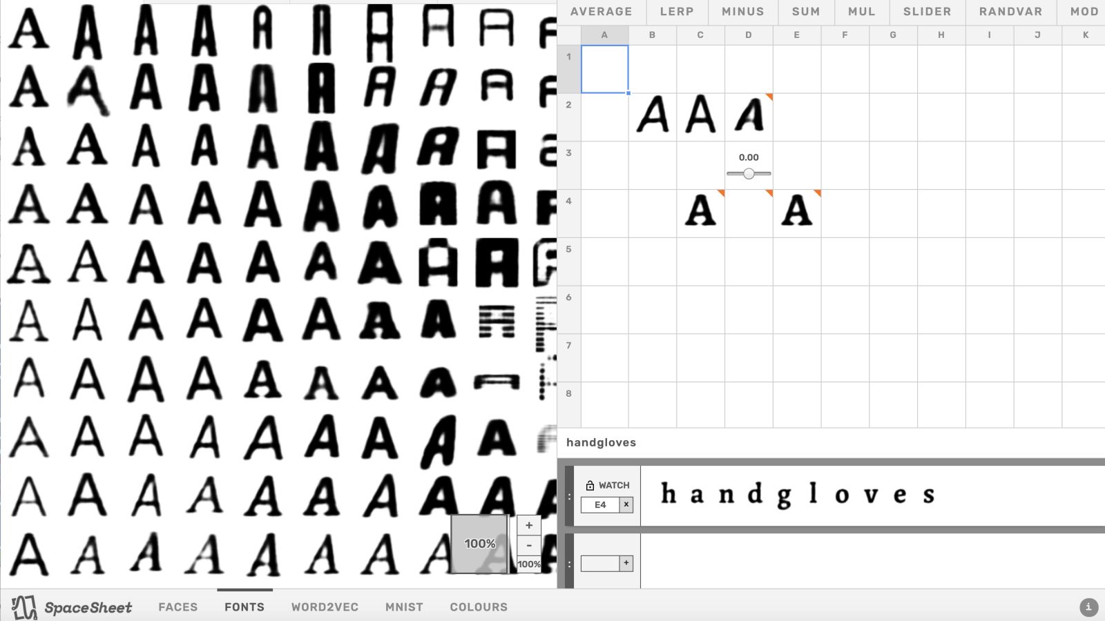 Multiple letter A in different fonts on white background