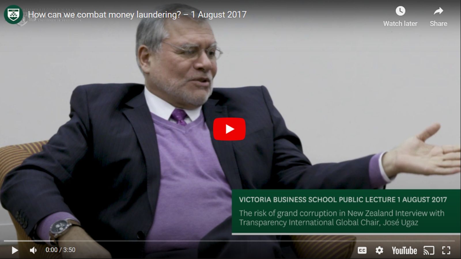 José Ugaz – discussing money laundering.