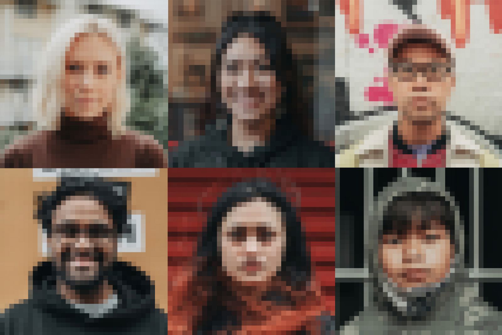 pixelated portraits