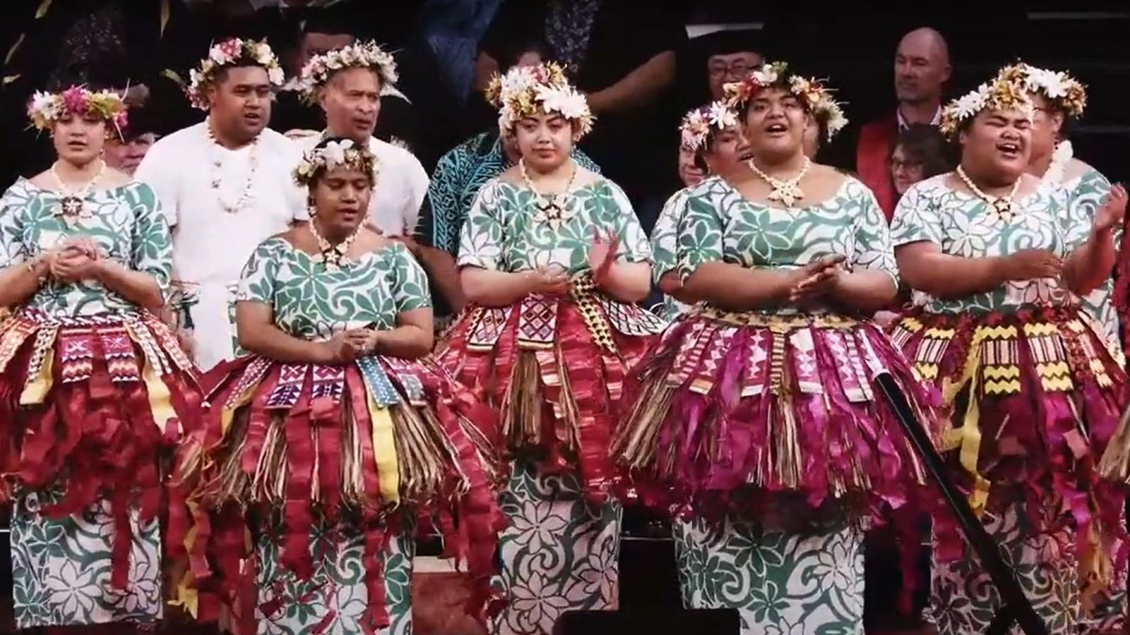 Pasifika performers at the evening graduation ceremony.