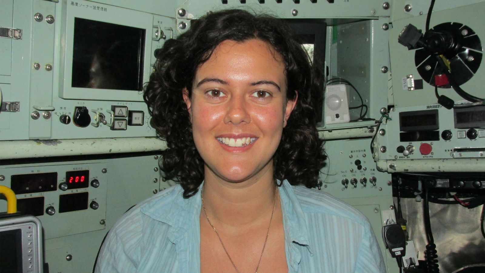 Rachel Boschen photographed during a research voyage