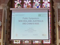 Slideshow at New Zealand, Australia and China Symposium