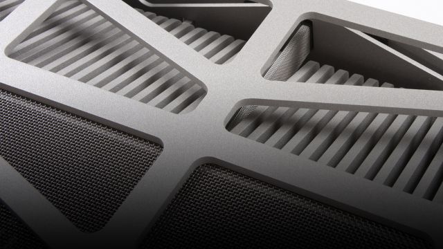 Manufacturing our Future – an abstract metallic design.