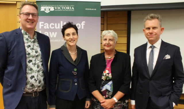 Dr Dean Knight, Professor Claudia Geiringer, Dame Sian Elias, Professor Mark Hickford.