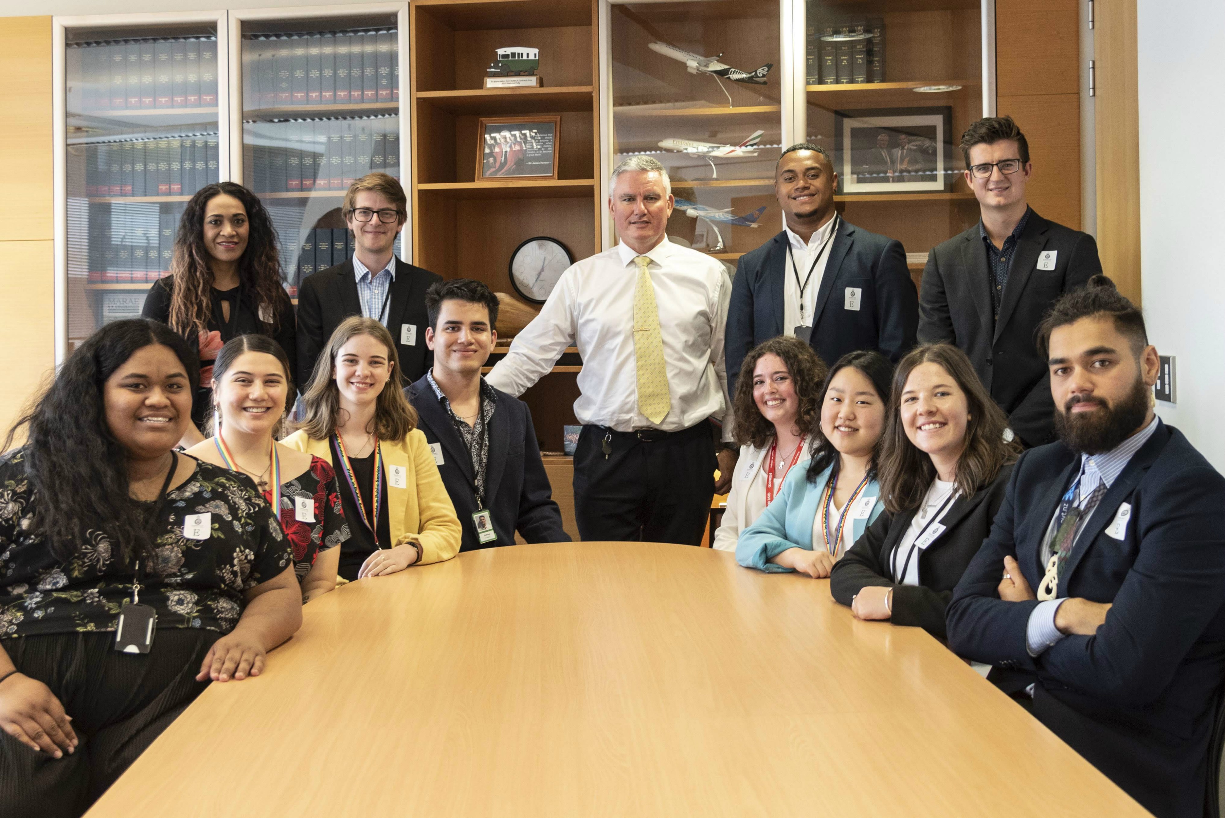 Interns with Minister Davis