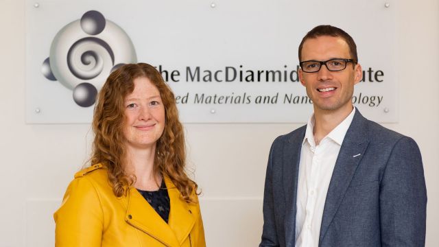 MacDiarmid Institute co-directors Professor Justin Hodgkiss and Associate Professor Nicola Gaston.
