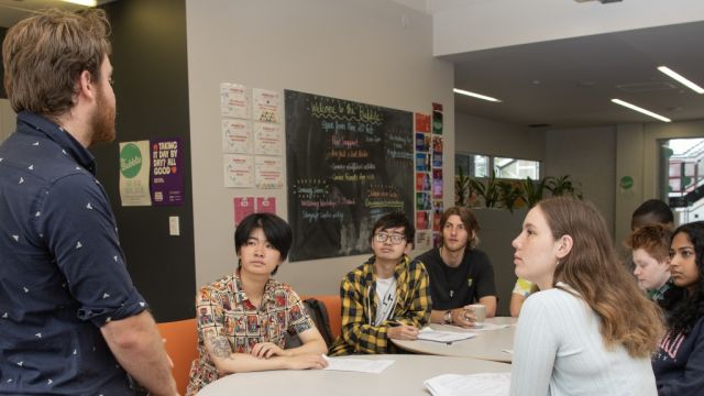 Students at a Wellbeing Workshop