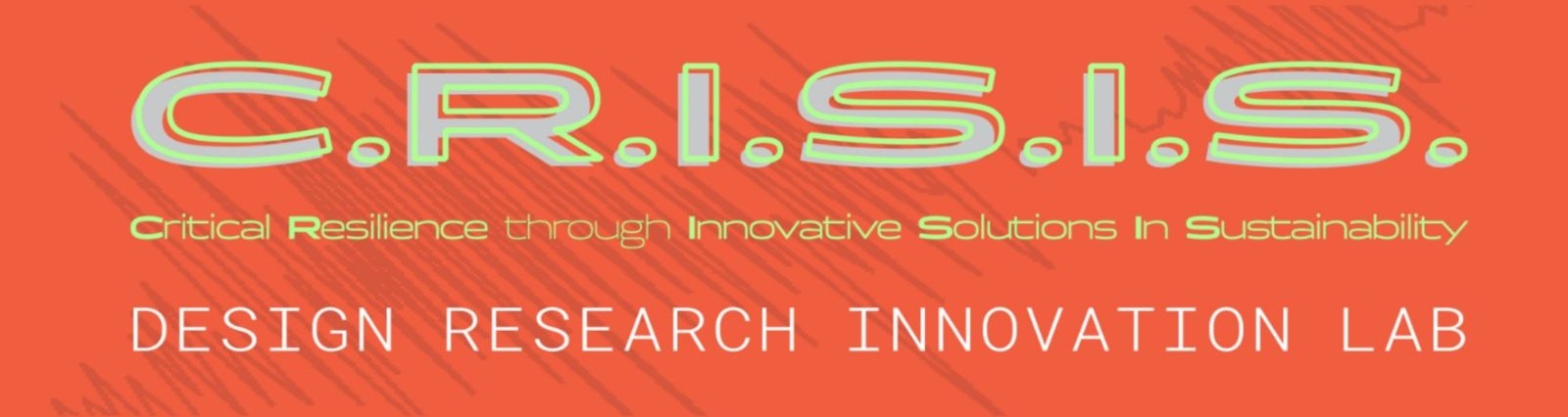Logo for CRISIS research group on orange background