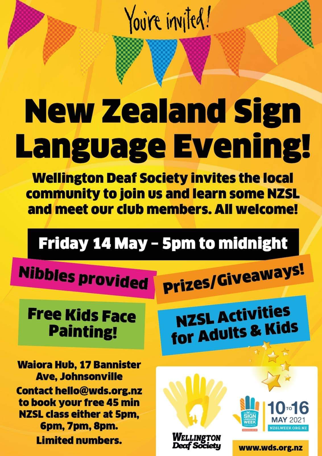 Flyer advertising NZSL evening