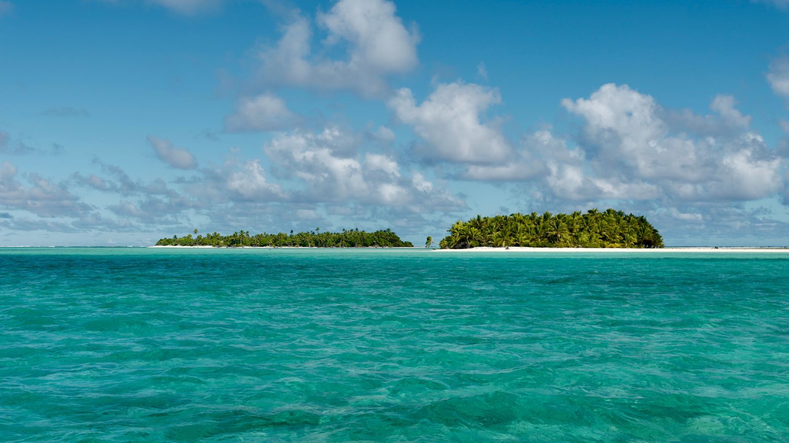An atoll in the Pacific ocean