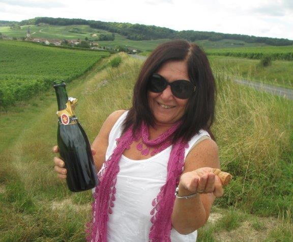 Colleen Ward in Champagne country