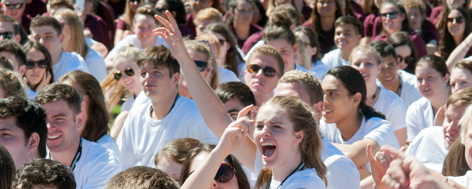 New students at orientation week