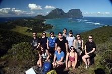 Students at the top of Malabar Hill on Lord Howe Island