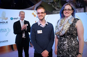 Mairead de Roiste and Richard law smiling at the awards ceremony