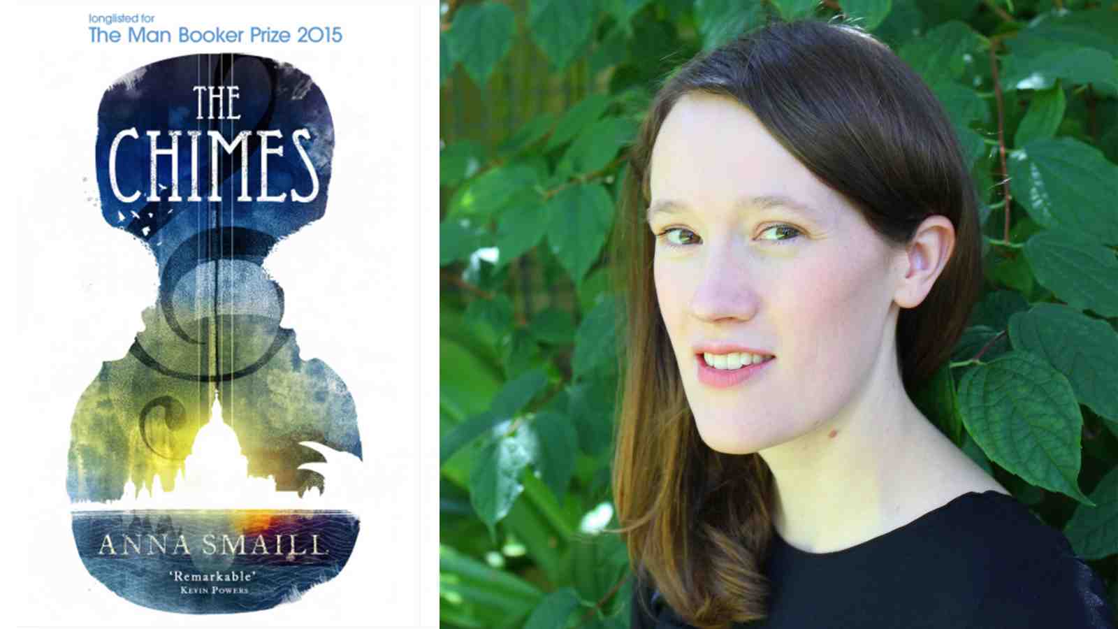 The cover of The Chimes, and Anna Smaill.