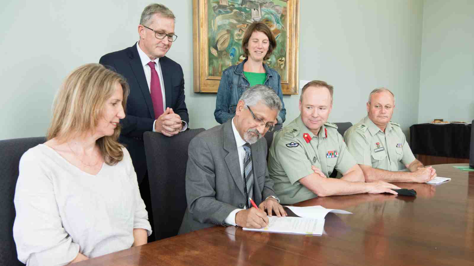 Group signing of NZDF Academic Services Contract