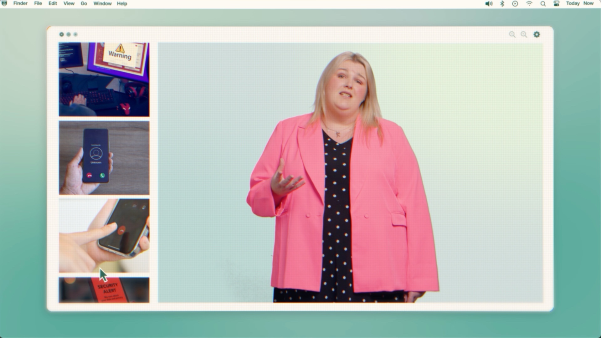 Samantha Keene on a computer screen