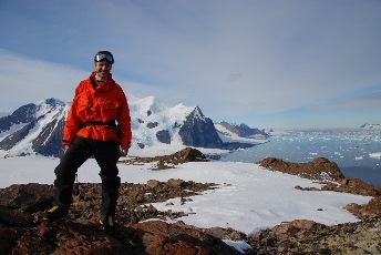 Dr Nicholas Golledge on the ice in Antarctica