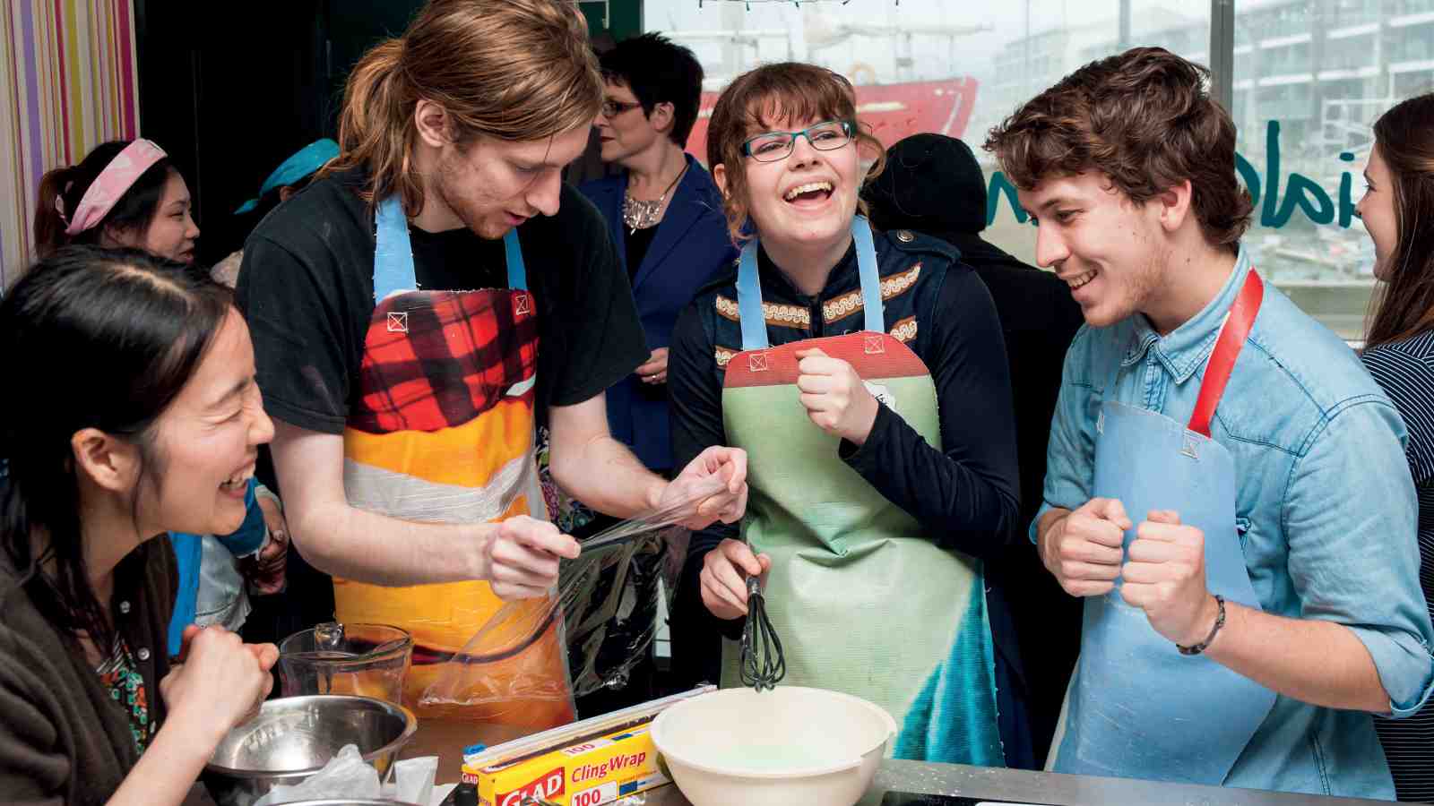 Students at the annual multilingual food competition organised by Victoria's School of Languages and Cultures