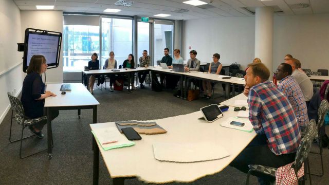 Associate Professor Gillian Oliver addresses a session of the InterPARES Conference in Wellington held during December 2016.