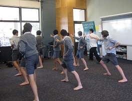 Meng Fanxiao leads Wellington College students in a martial arts workshop