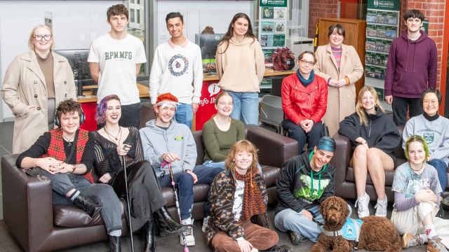 A group of students who identify as being part of the disability community.