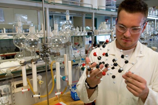 Peter Clark in Chemistry laboratory