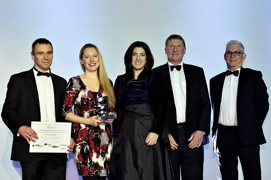Avalia Immunotherapies after winning their Emerging Business of the Year award.