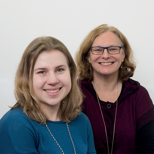 Sophie Bartleet and Jane Wrightson as part of the Alumni as Mentors programme
