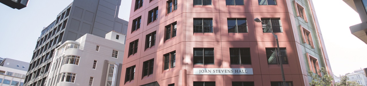 An external image of the Joan Stevens Hall in the city.